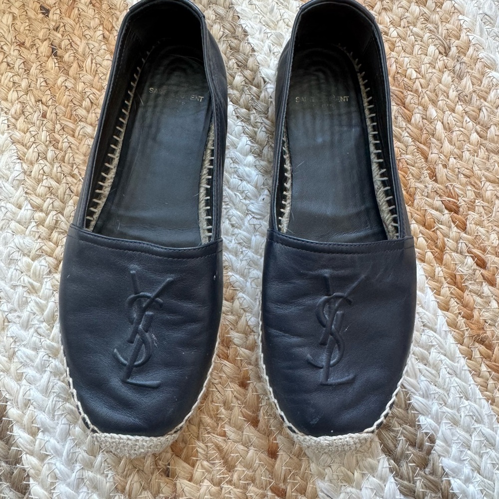 YSL Navy Espadrilles